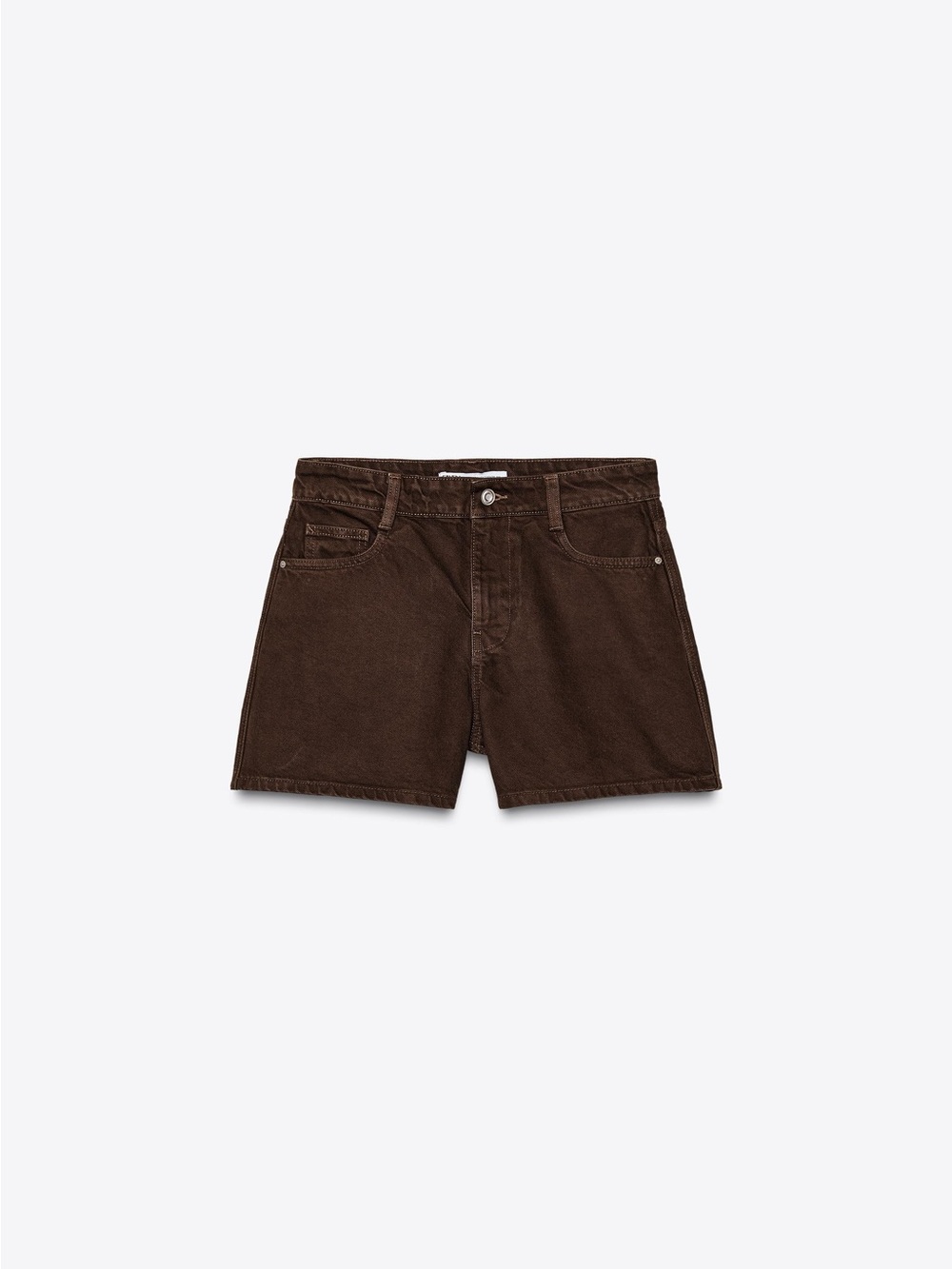 Zara Mid-Rise Mom fit Denim shorts